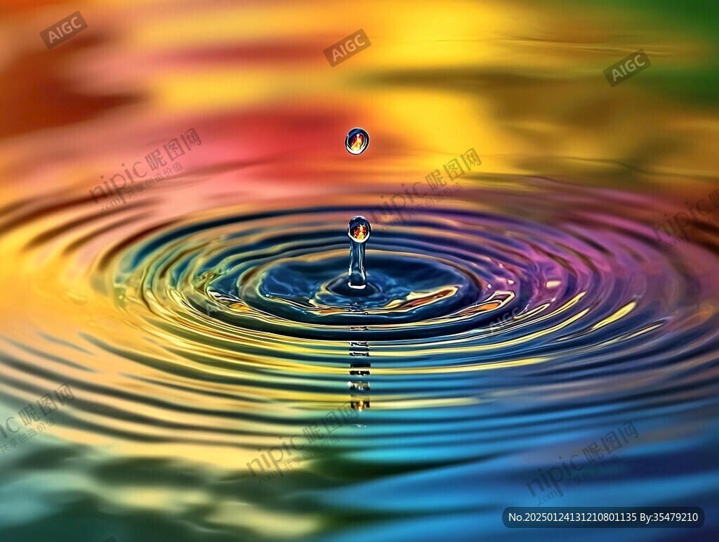 水滴色彩图