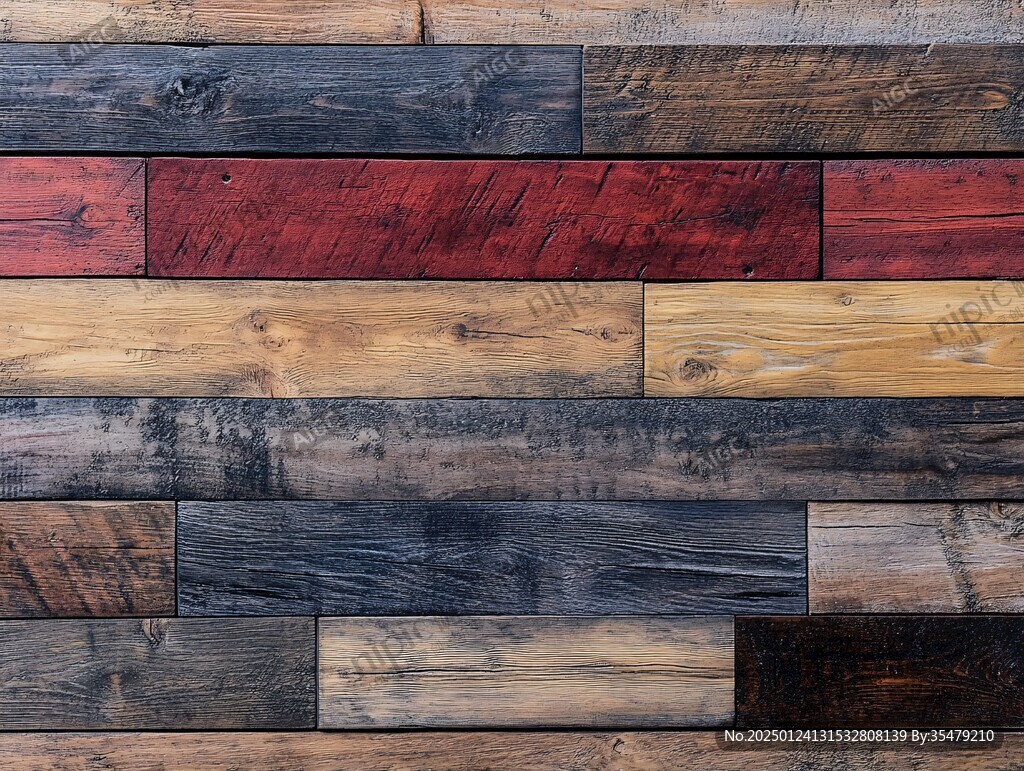 多种颜色木板木材