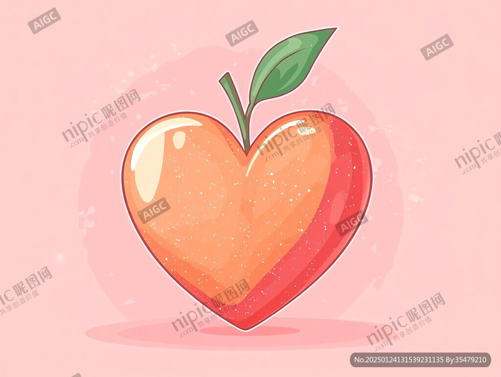 糖心苹果插画