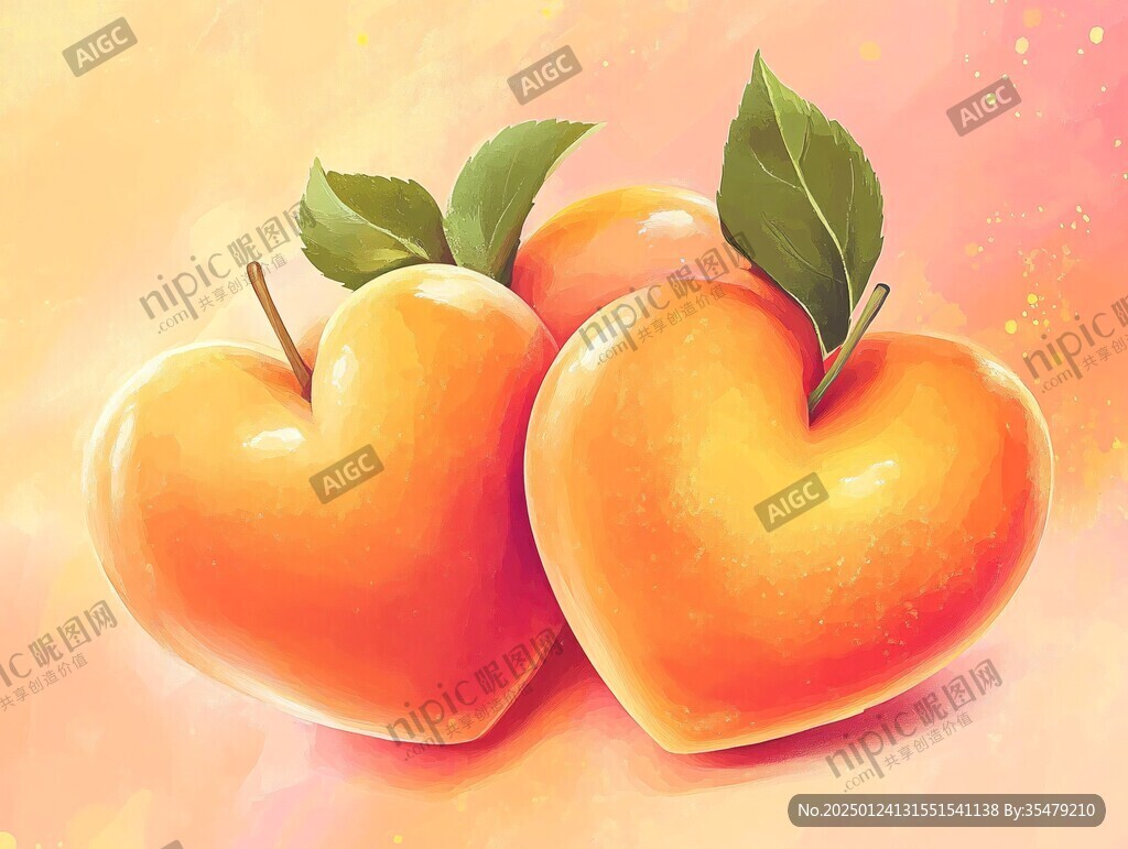 糖心苹果插画