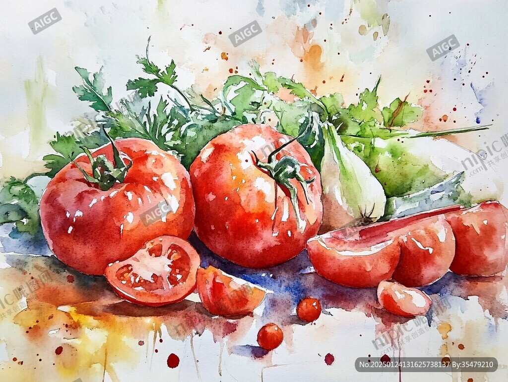 蔬菜水彩画