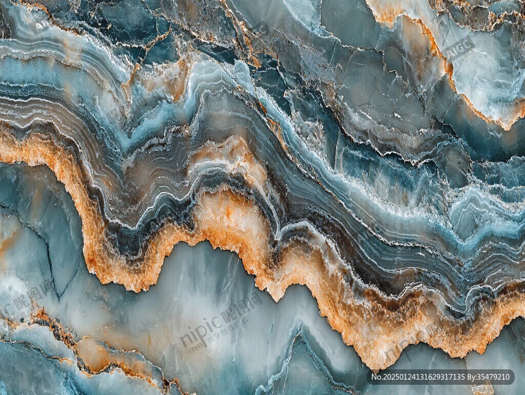 蓝色玛瑙石艺术背景