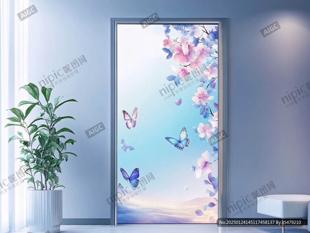 花蝴蝶壁画