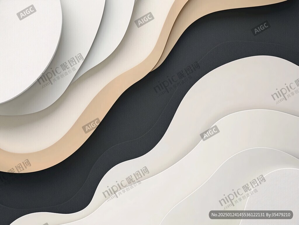 简洁大气拼色曲线纹理