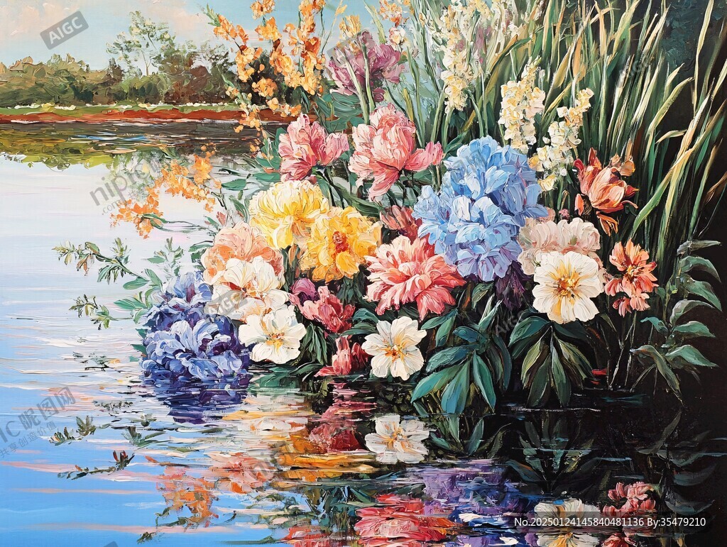 3d立体花卉油画