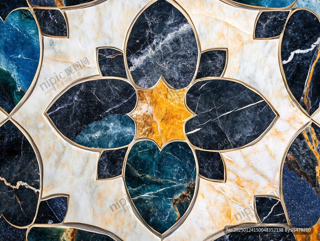 染色玻璃拼花壁纸