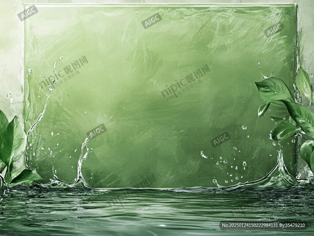绿色水纹背景