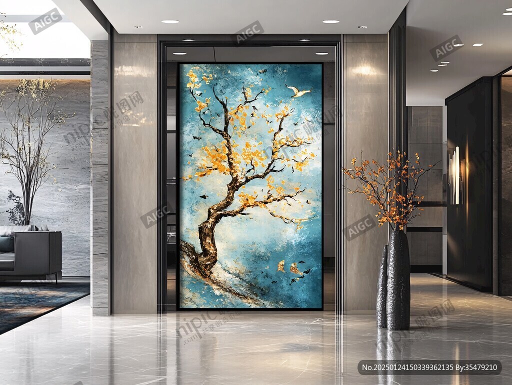 电梯间装饰画壁画