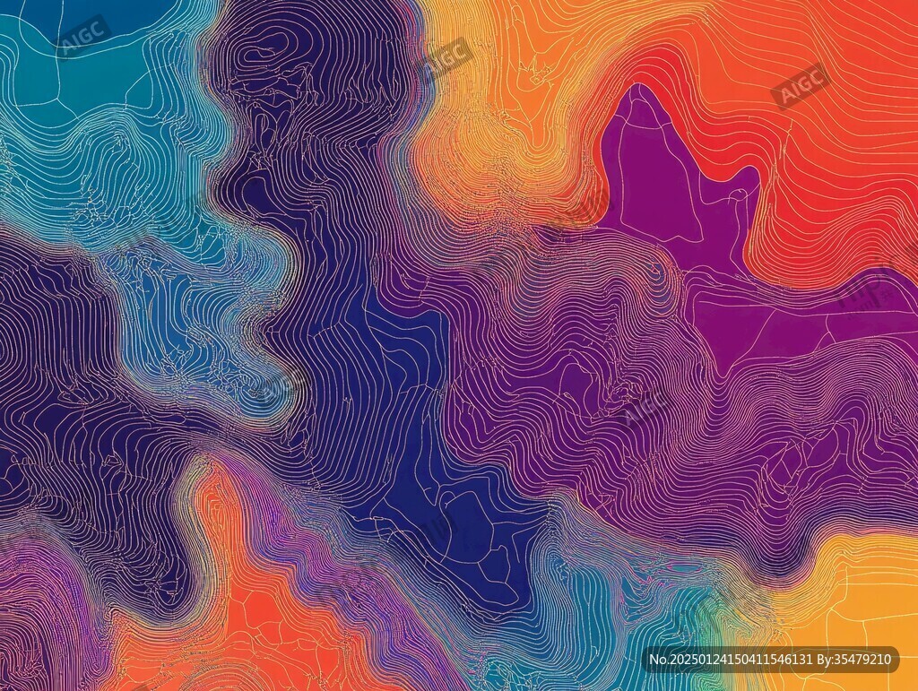曲线线条流体迷彩