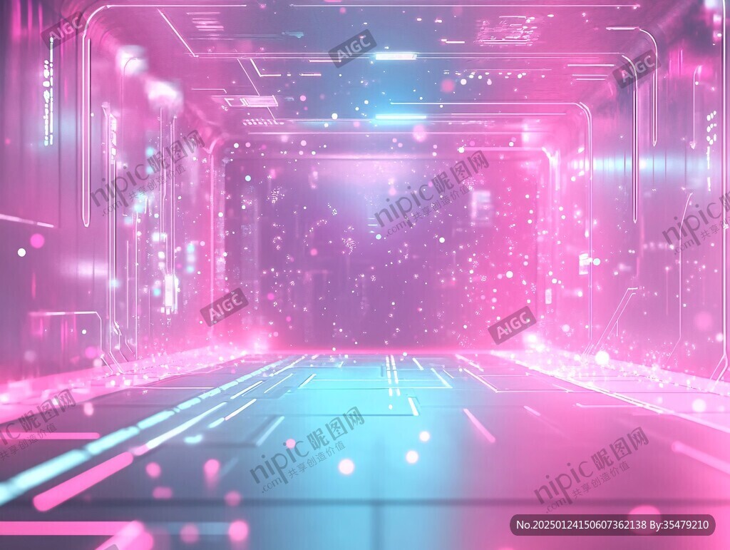 粉色渐变科技风