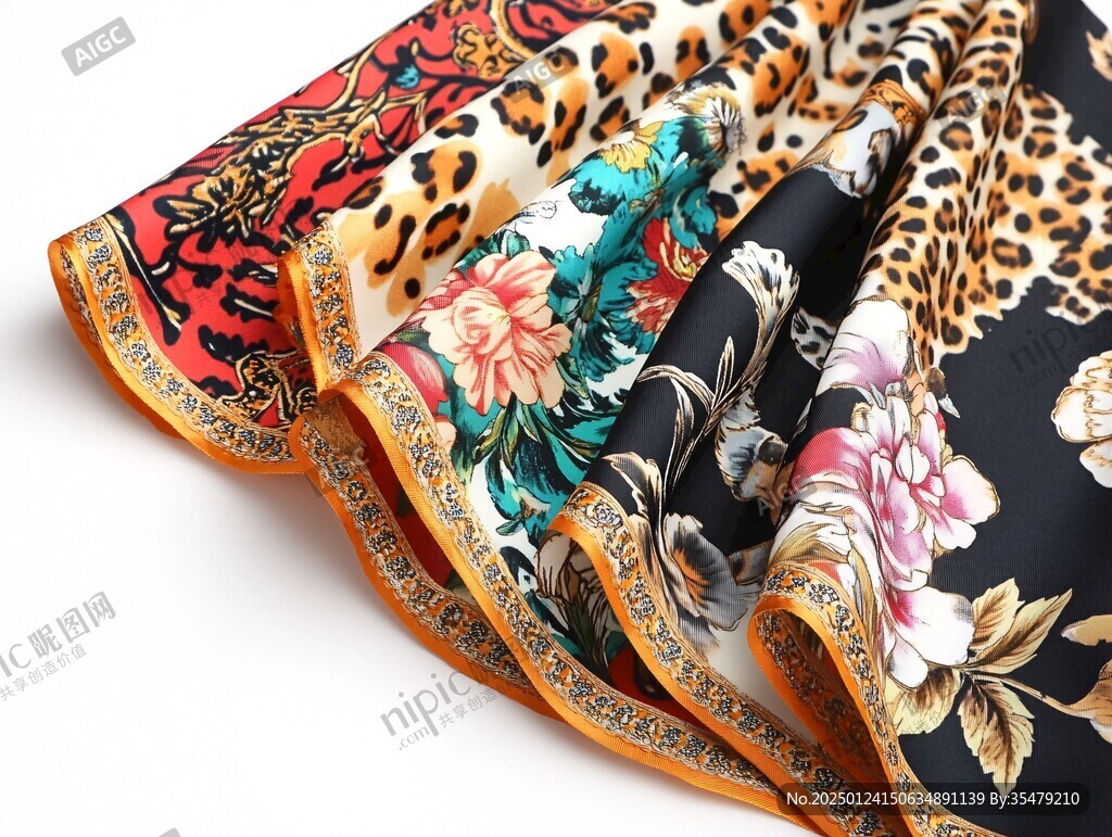 真丝花纹锦缎卷轴绸布