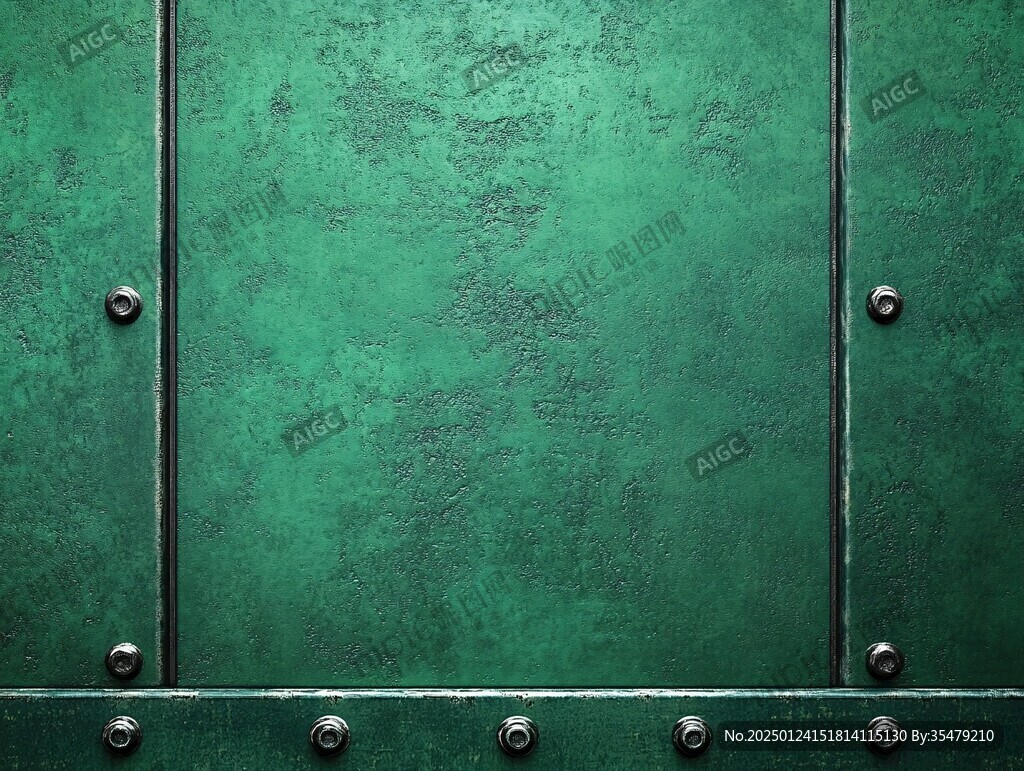 绿色油漆铁门