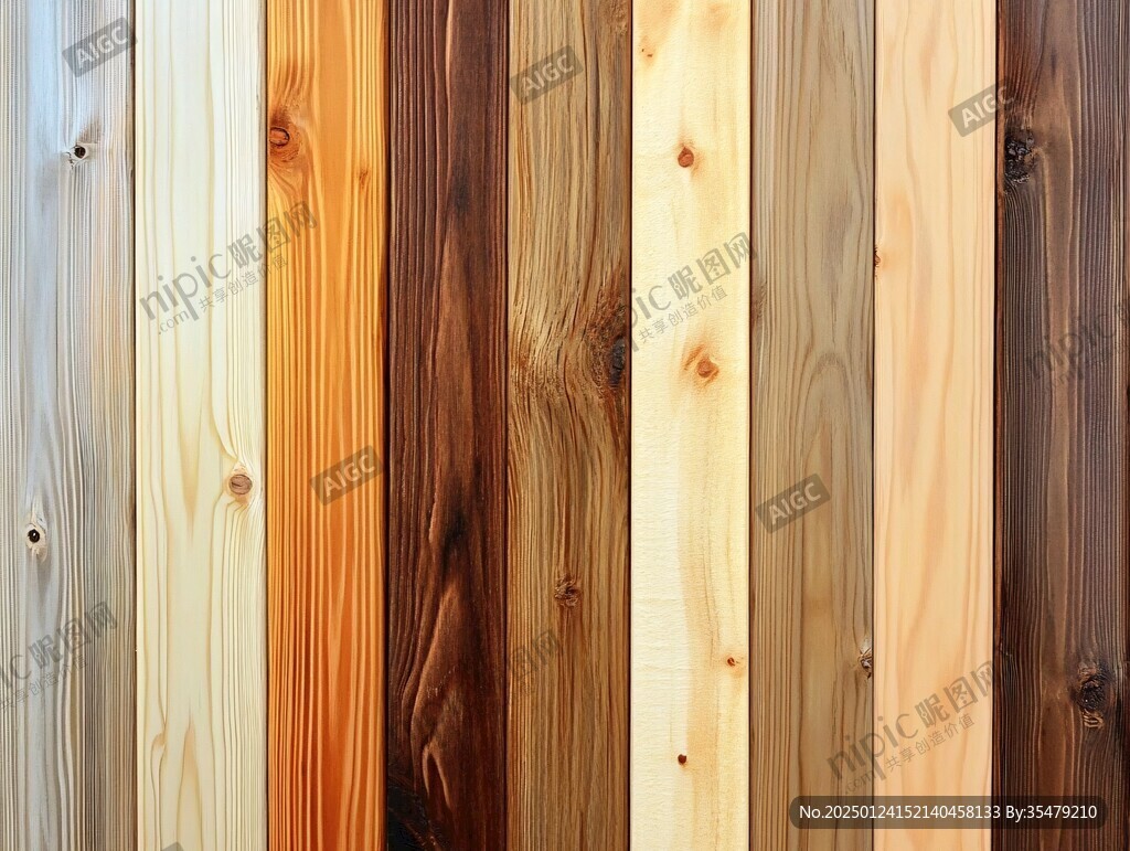 多种颜色木板木材