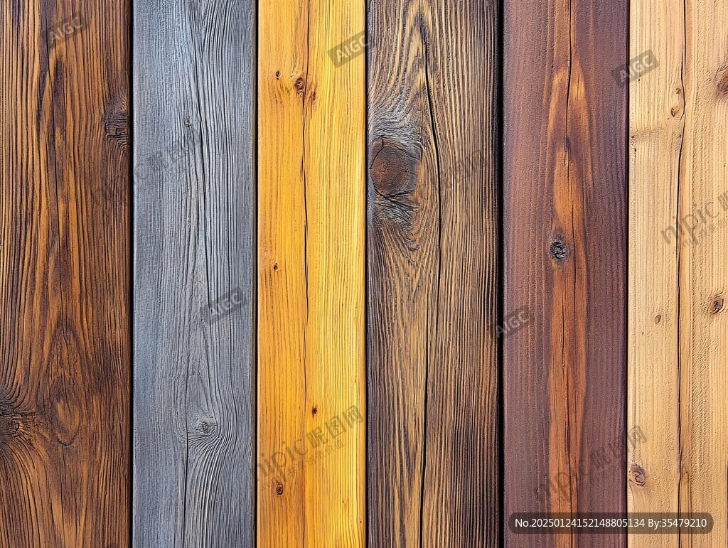 多种颜色木板木材