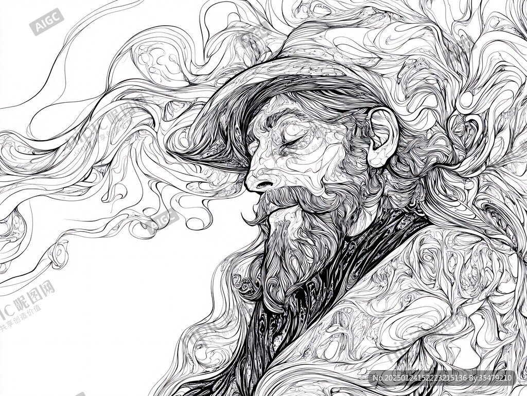 线描风插画