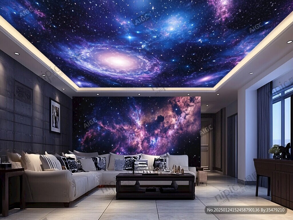 3d宇宙壁画