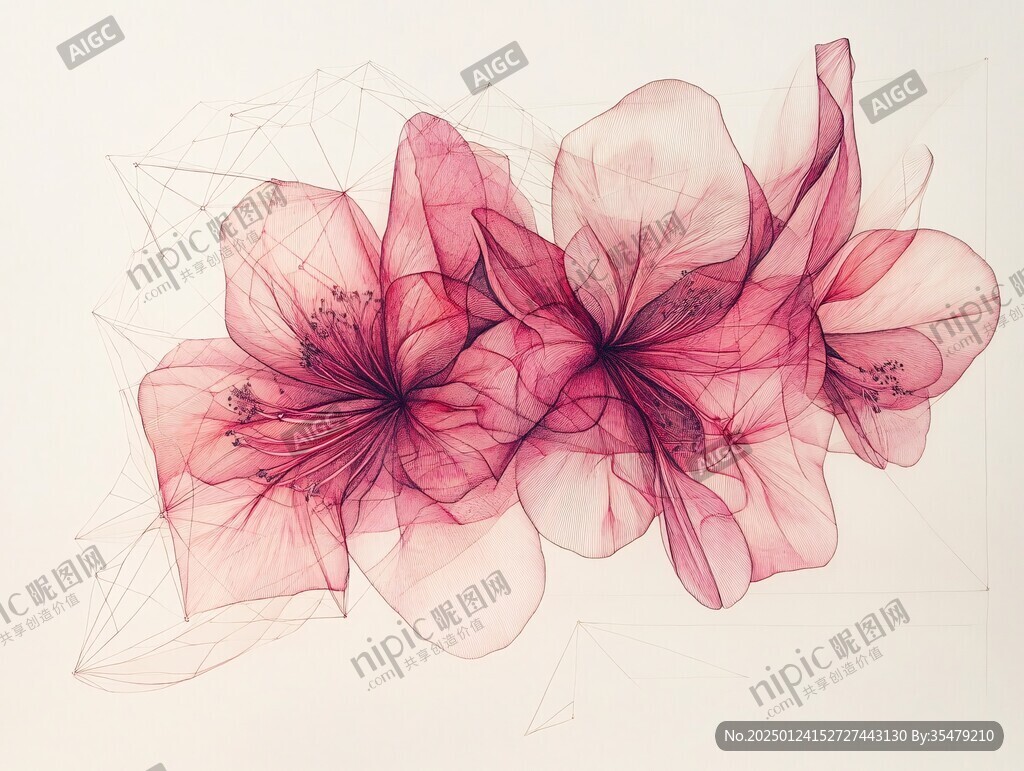 渐变风花朵