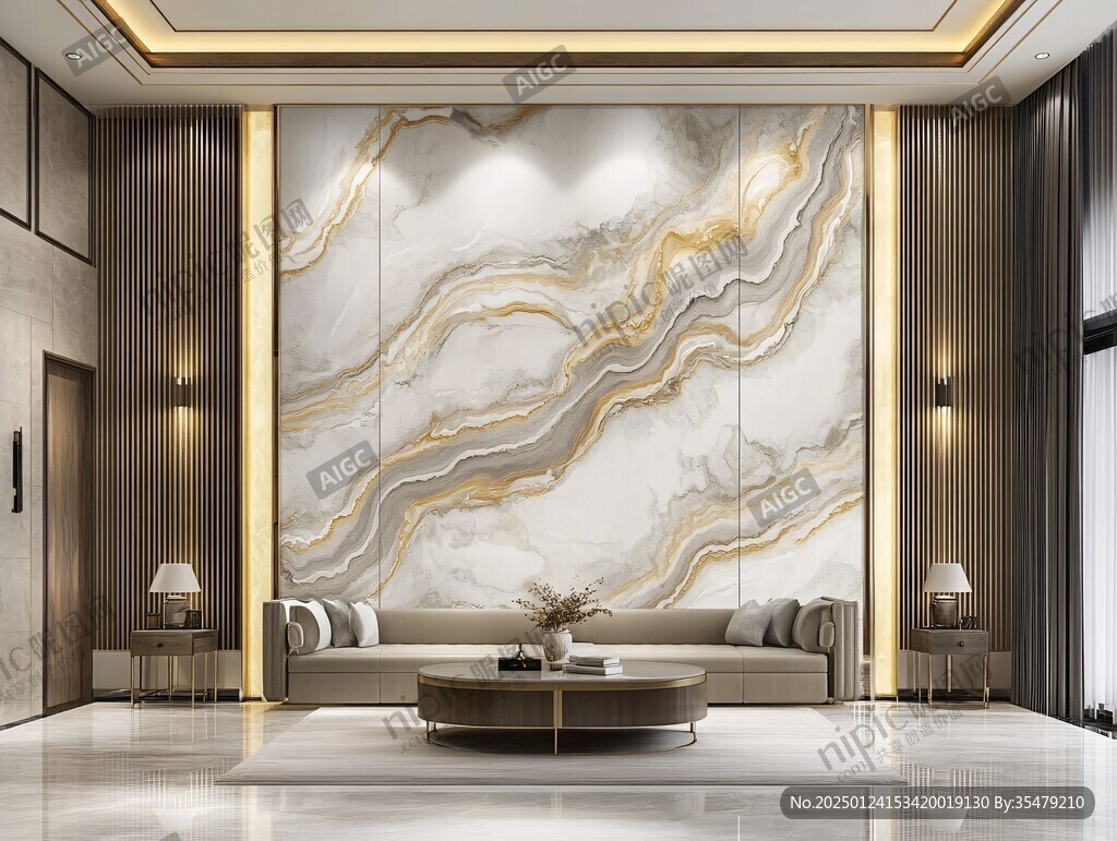 轻奢大理石背景墙