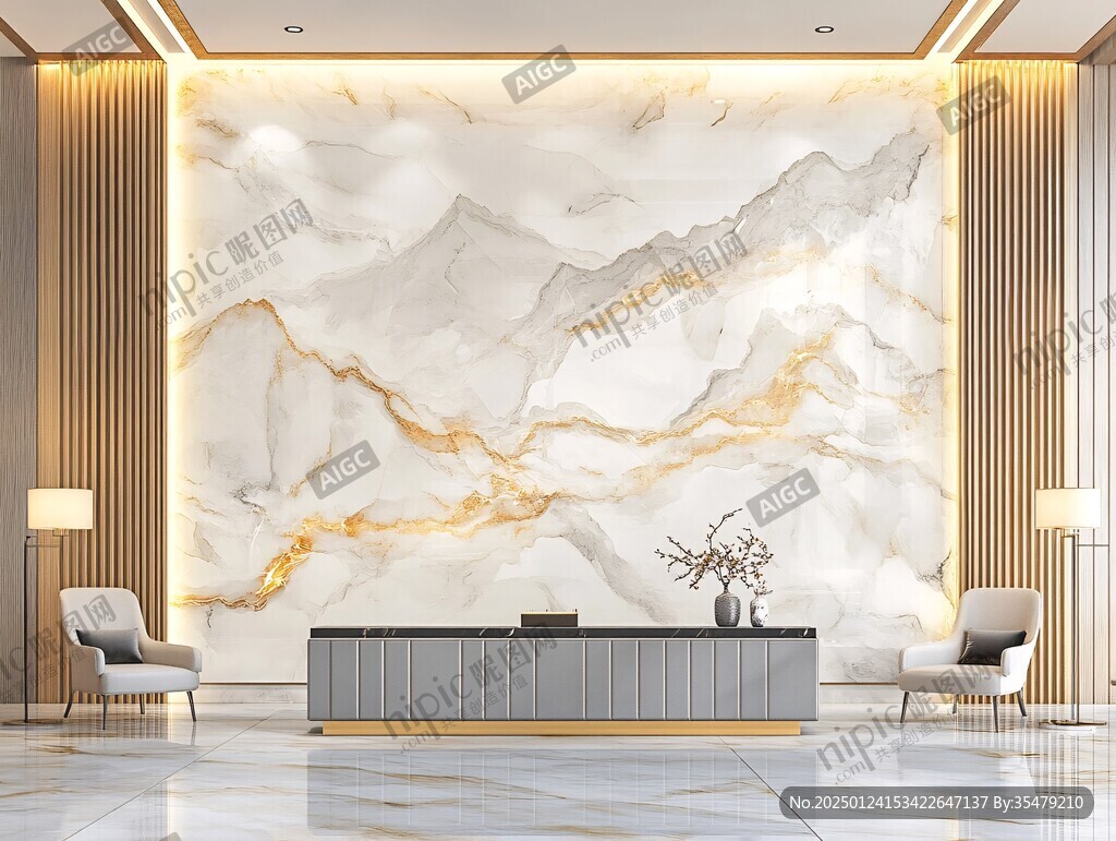 轻奢大理石背景墙