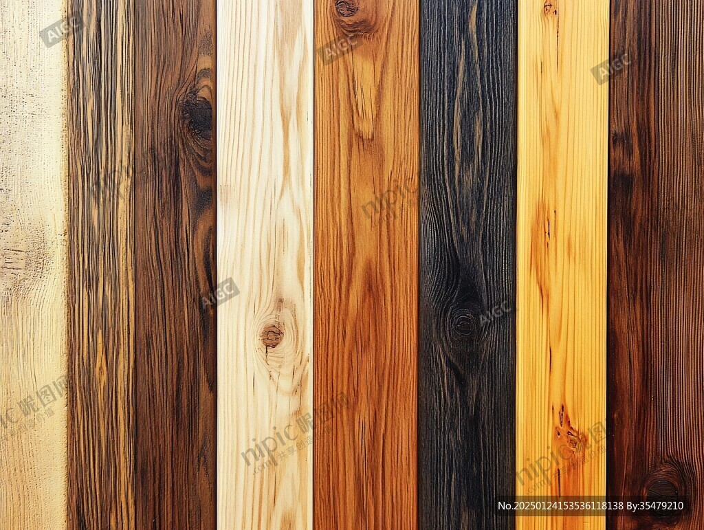 多种颜色木板木材