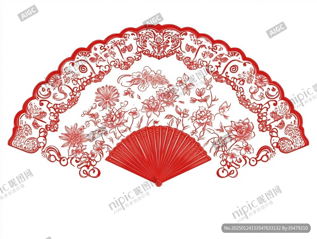 扇面装饰效果