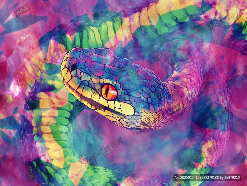 鲜艳的蛇