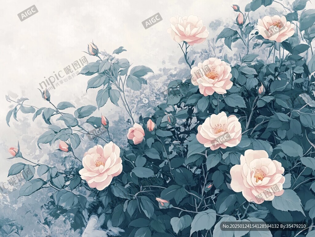 月季花插画