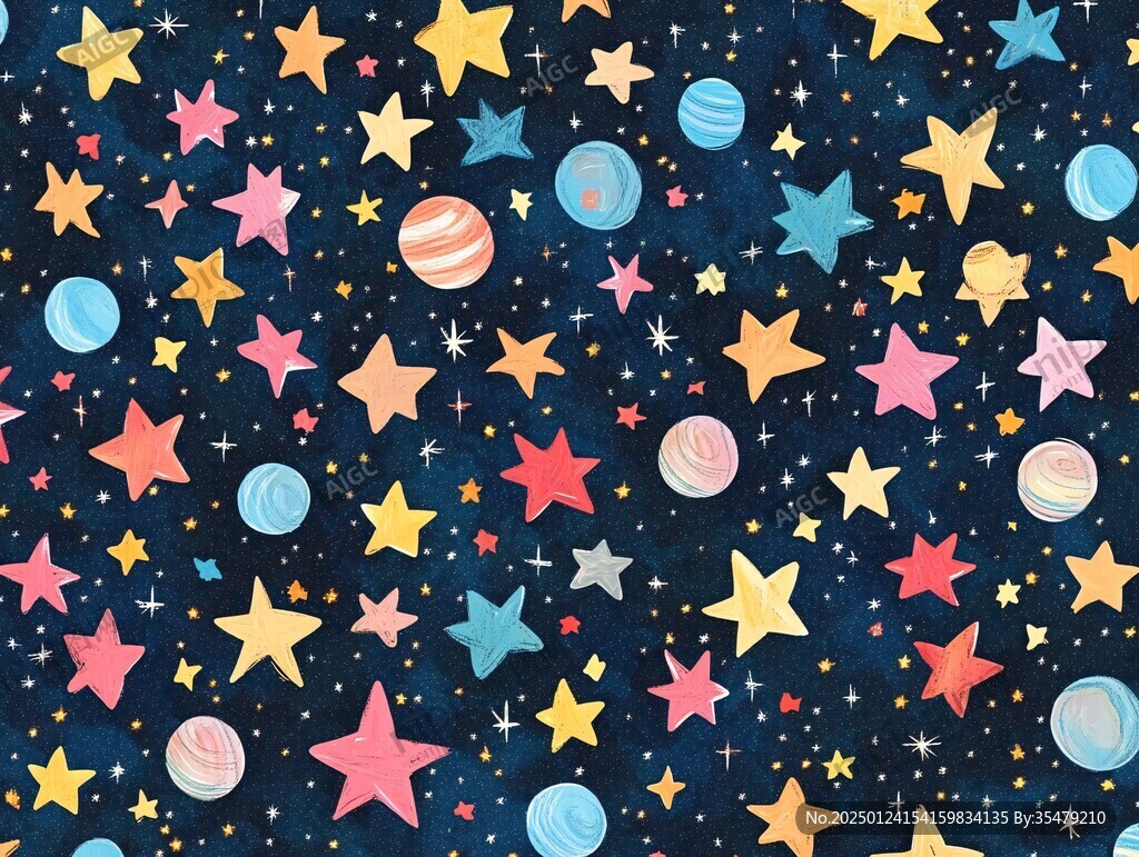卡通星系图案