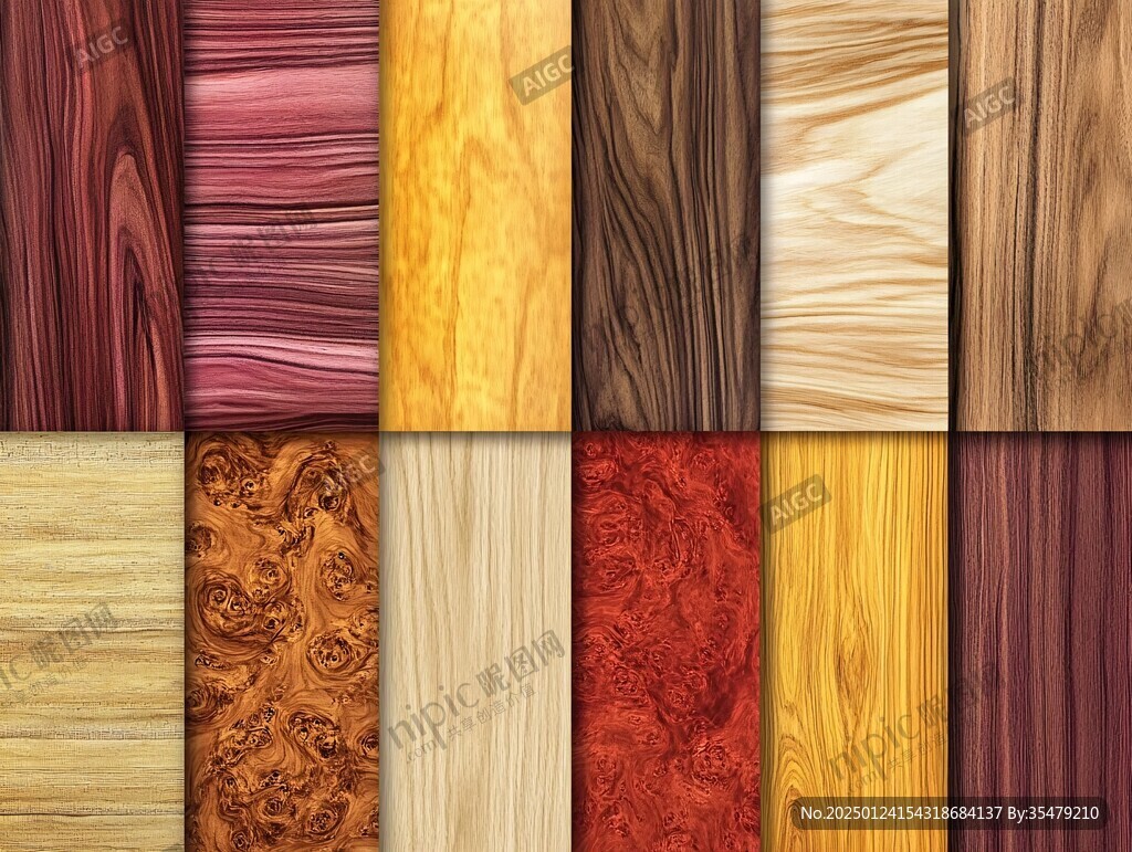 多种颜色木板木材