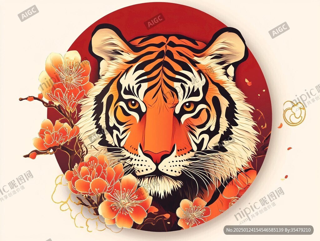 虎年鼠标垫插画