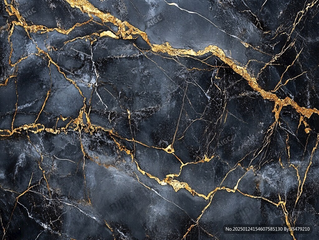 蓝底金线大理石