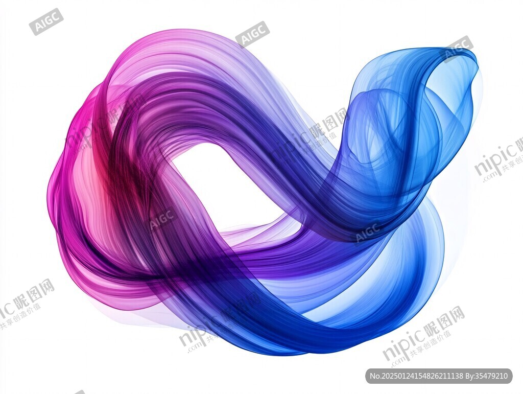 多彩曲线唯美高雅形状