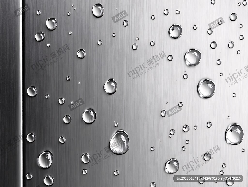 金属质感水珠