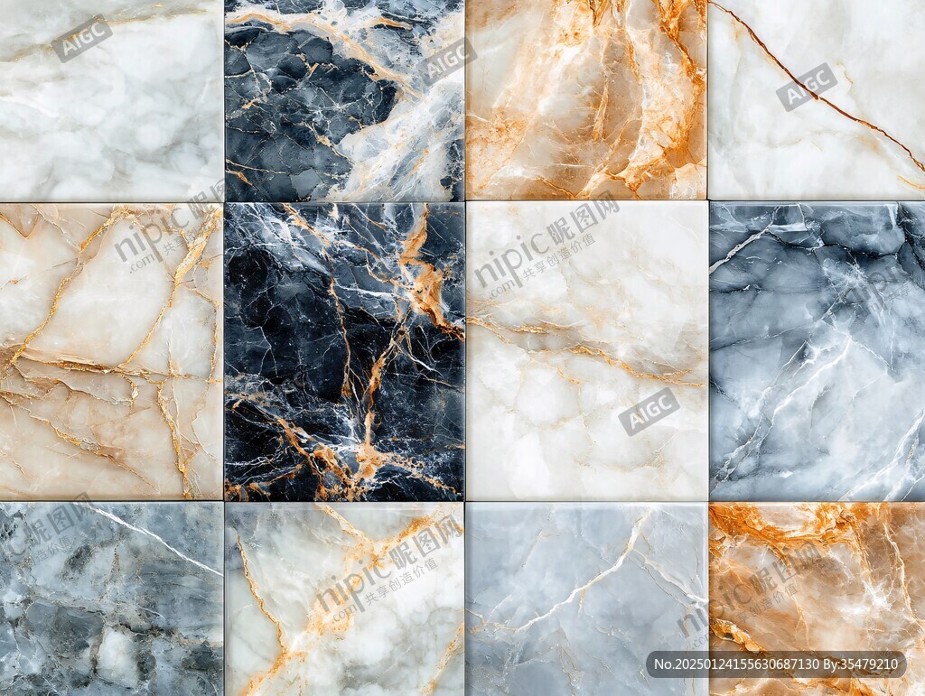 金色网格线条大理石纹