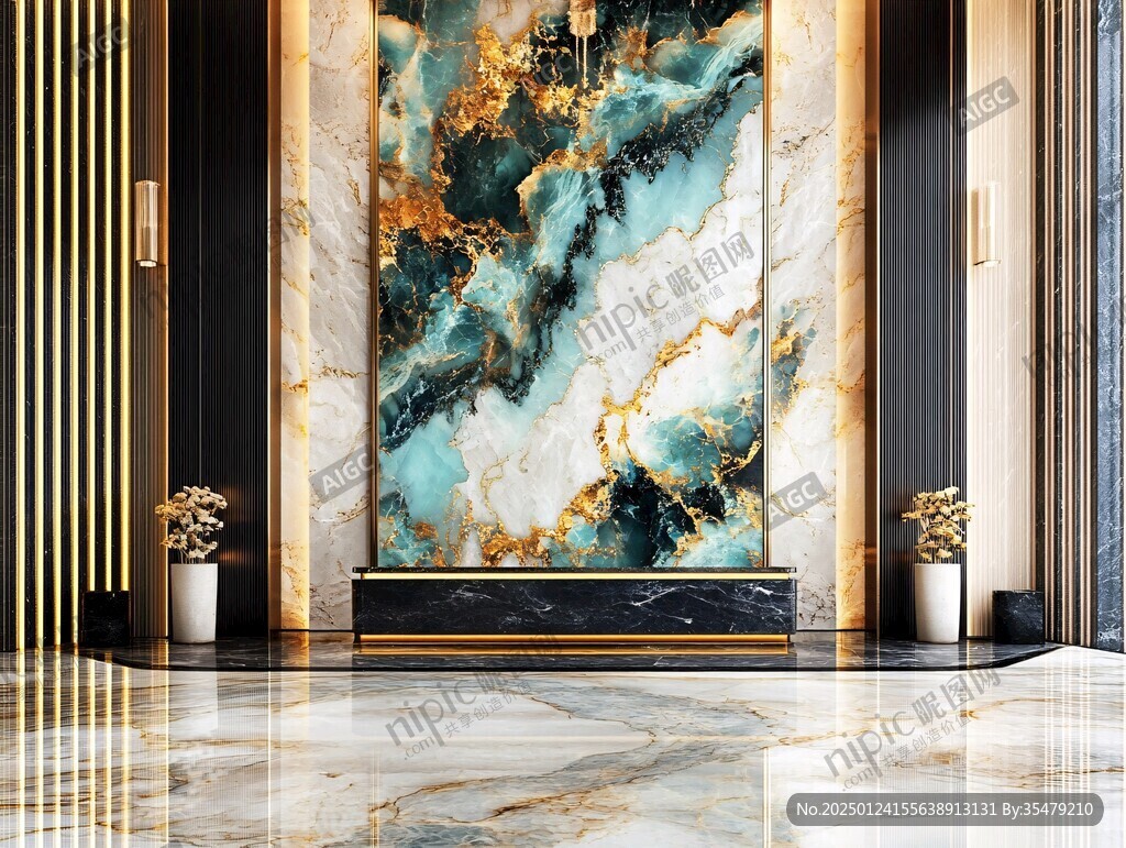 轻奢大理石背景墙