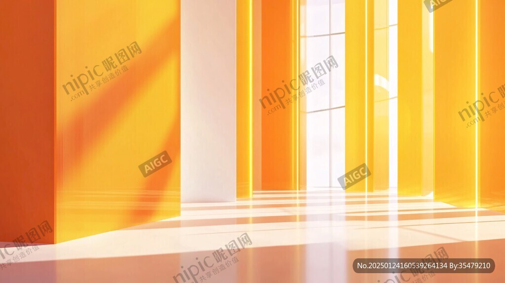 黄色室内暖光太阳光