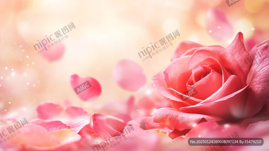 唯美玫瑰花背景