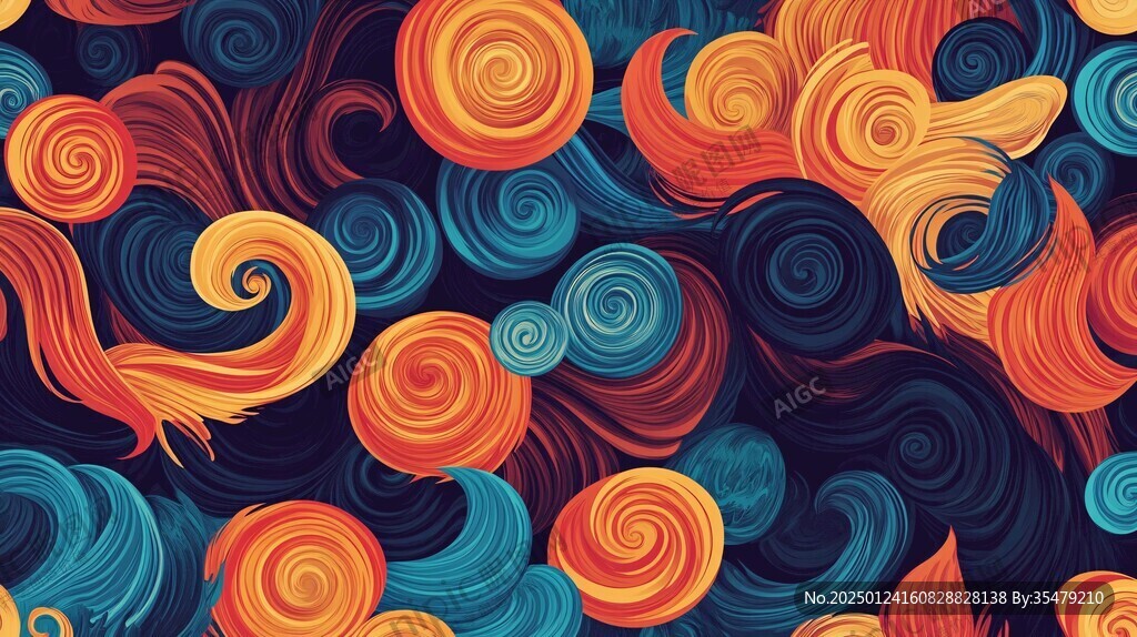 3d印花旋涡背景