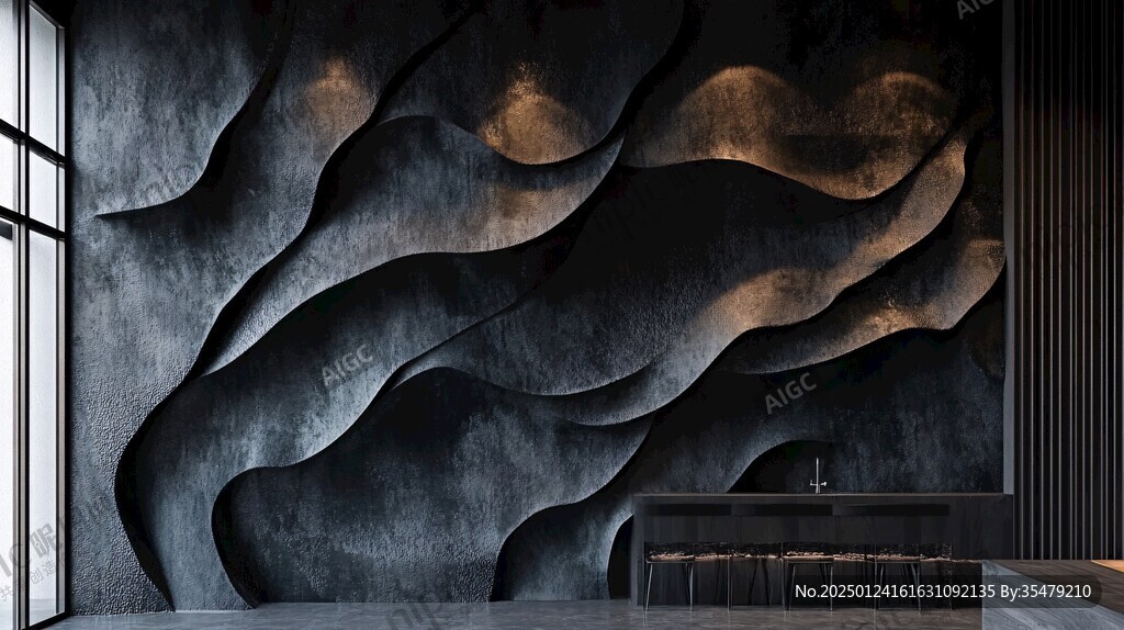 波浪元素墙面