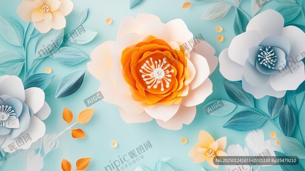 3d立体简约花