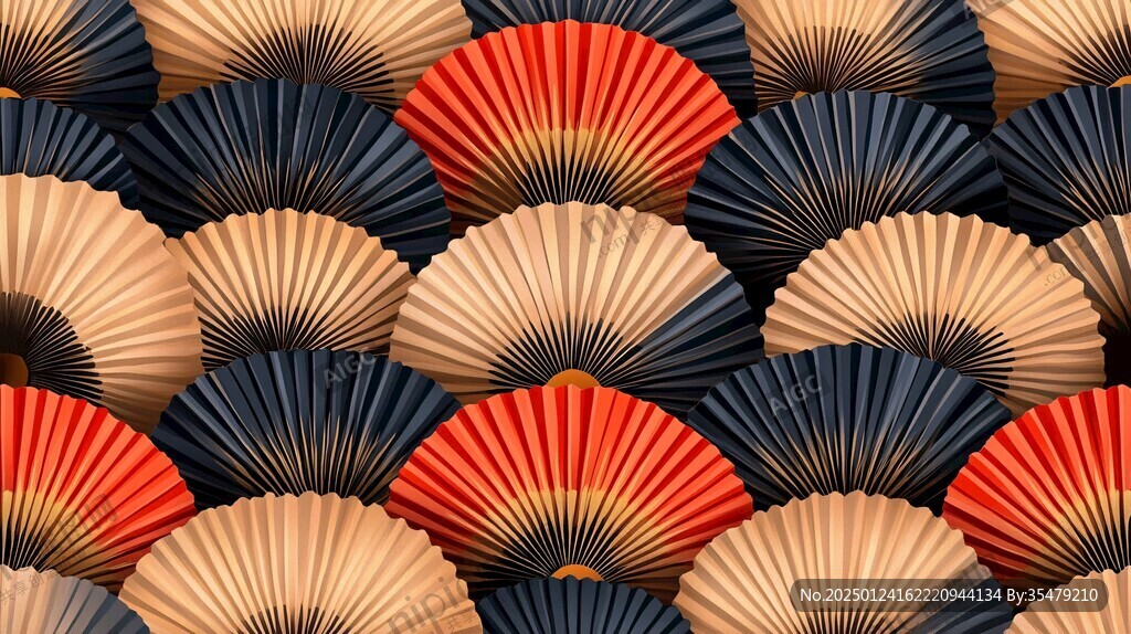 日本扇素材