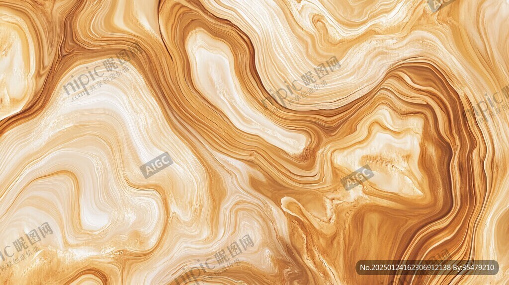 金色抽象流体纹理背景