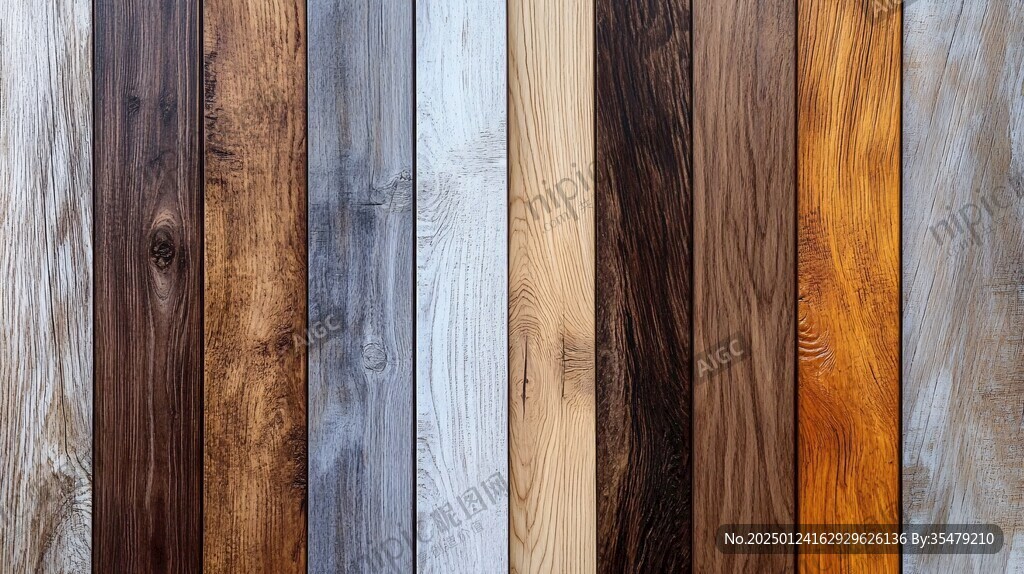 多种颜色木板木材