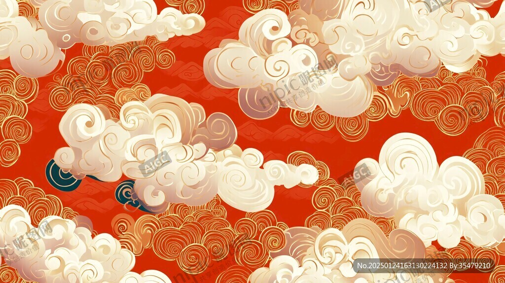 宋代云图高端云纹装饰