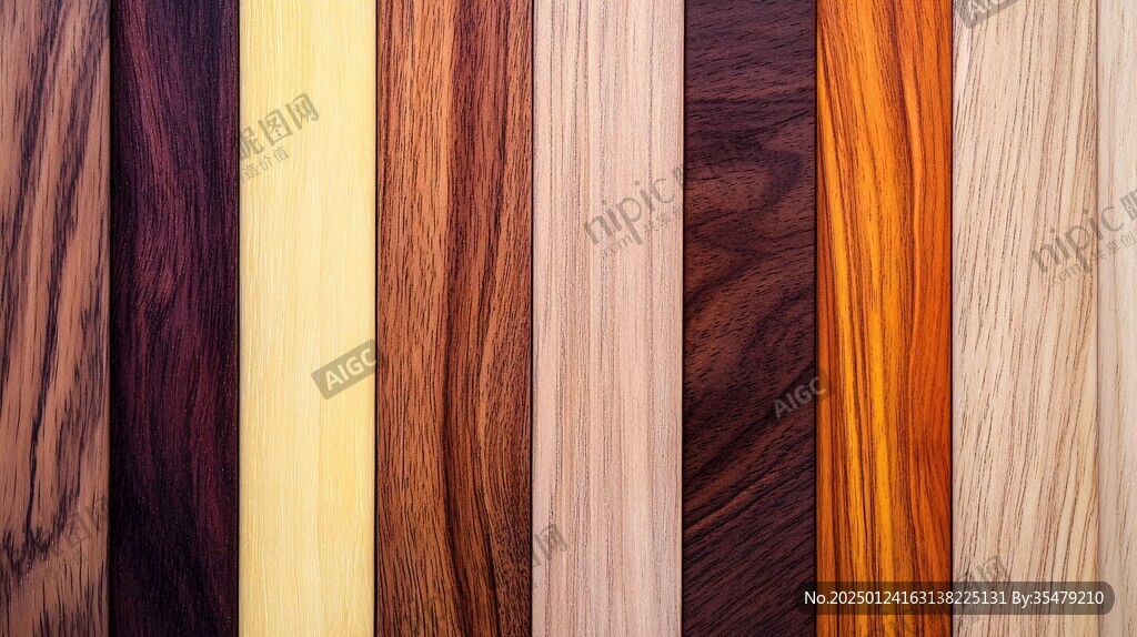 多种颜色木板木材