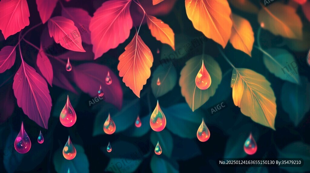 雨滴插画