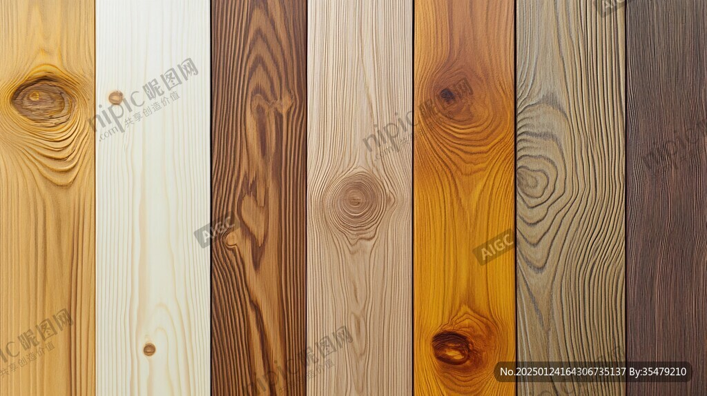 多种颜色木板木材