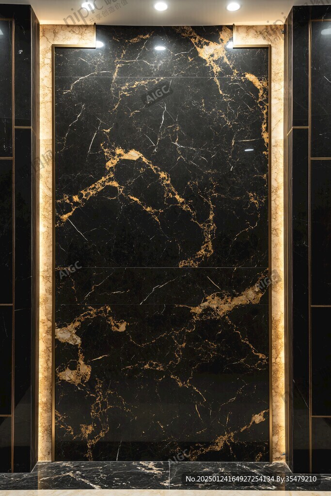 黑金高档大理石背景墙