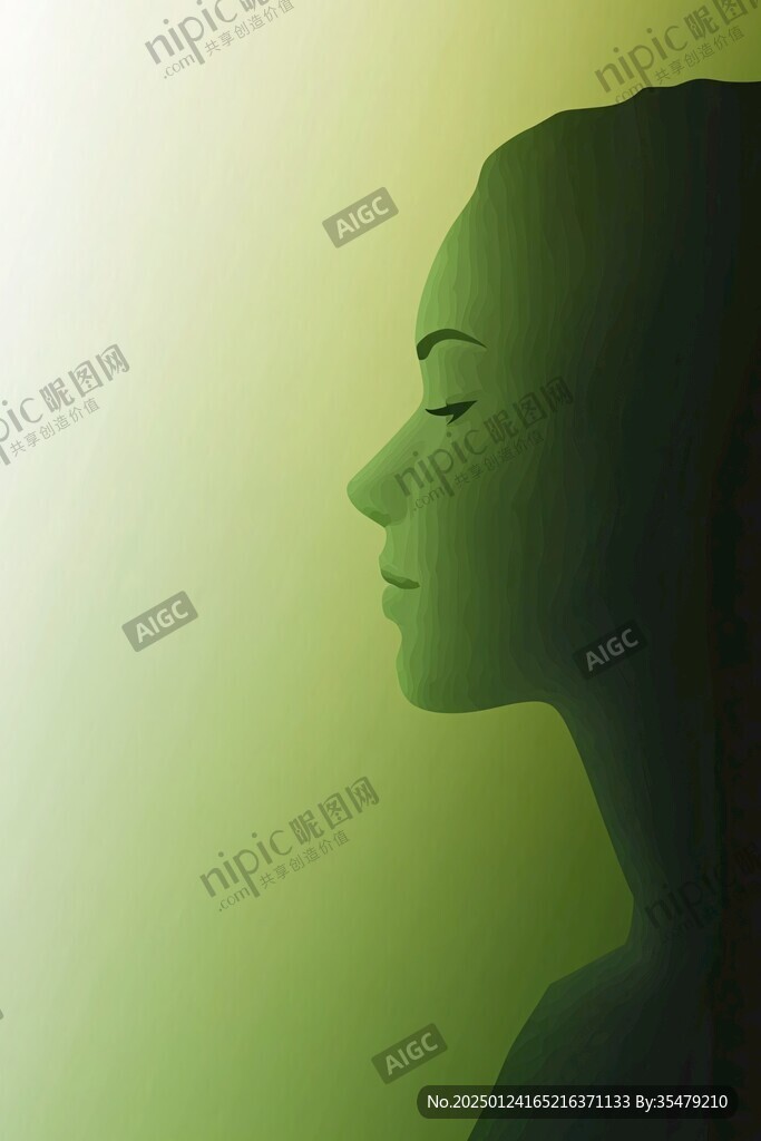 美女人物侧脸