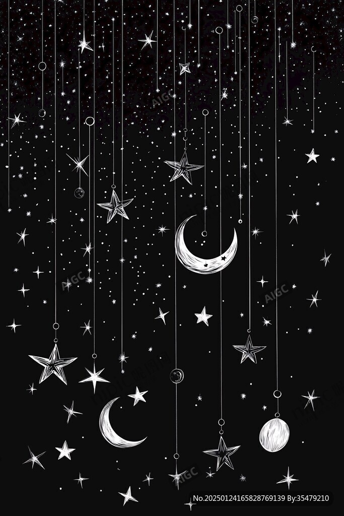 创意夜晚星点流星